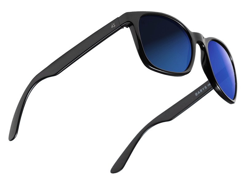 The Barys - Sunglasses in Gloss Black Grey Blue Chrome #gloss-black-grey-blue-chrome