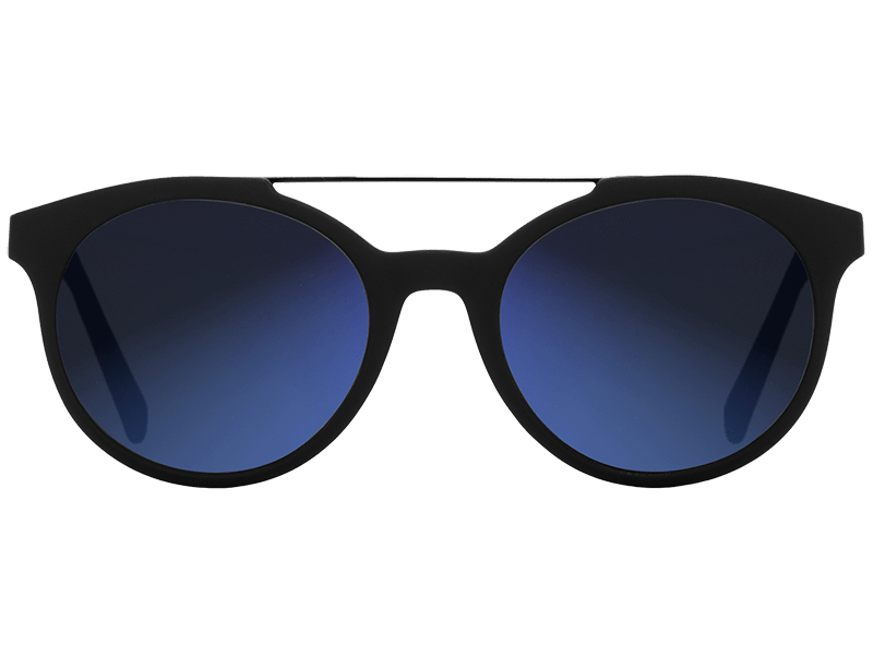 The Calix - Sunglasses in Matte Black Grey Blue Chrome #matte-black-grey-blue-chrome