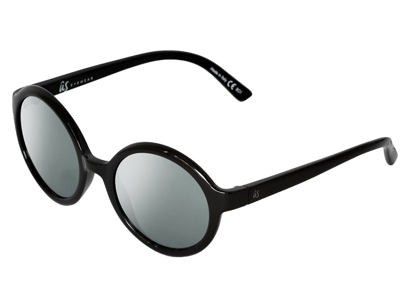 The Iris - Sunglasses in Gloss Black Silver Chrome #gloss-black-silver-chrome