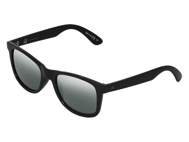 The Maty - Sunglasses in Gloss Black Grey Silver Chrome #gloss-black-grey-silver-chrome