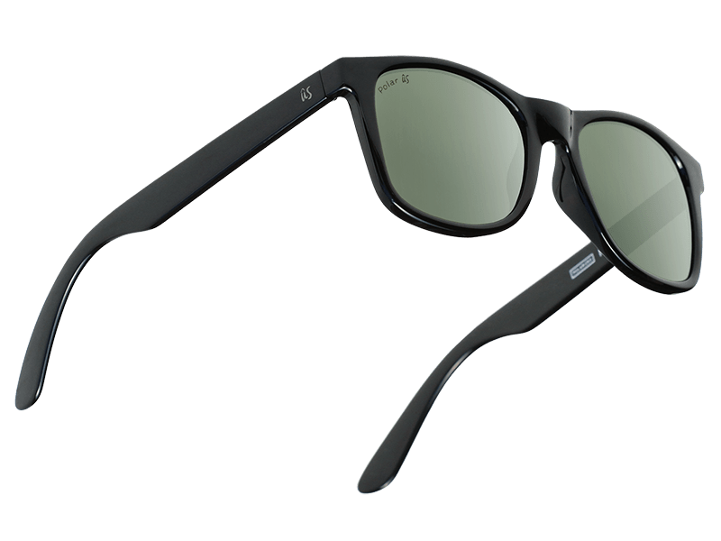 The Maty - Sunglasses in Gloss Black Vintage Grey Polarised #gloss-black-vintage-grey-polarised