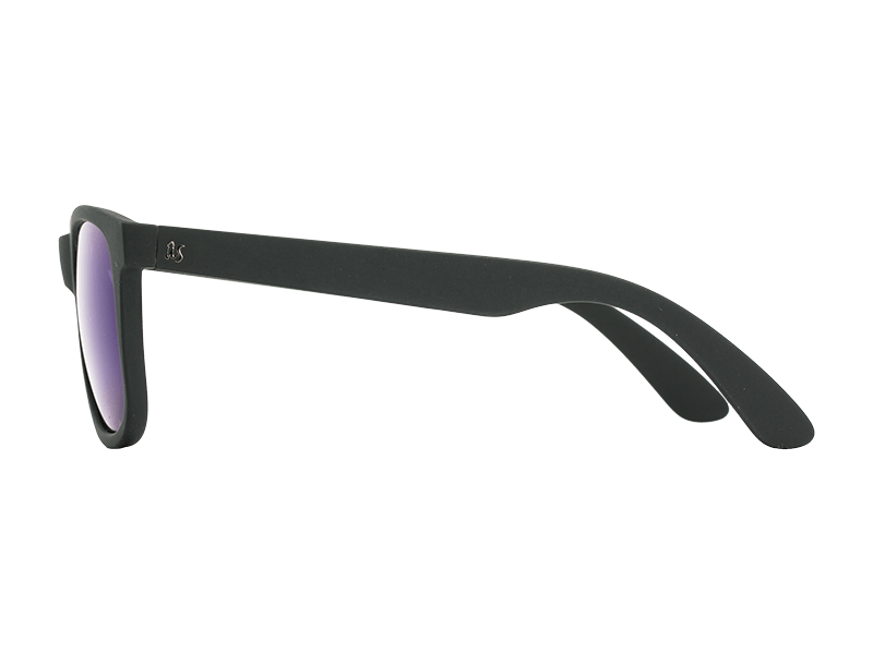 The Maty - Sunglasses in Matte Black Grey Blue Chrome #matte-black-grey-blue-chrome