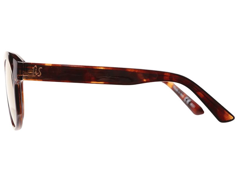 The Nathi - Sunglasses in Gloss Tortoise Shell Grey Gold Chrome #gloss-tortoise-shell-grey-gold-chrome