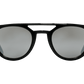 The Neos - Sunglasses in Gloss Black Grey Silver Chrome Lenses 