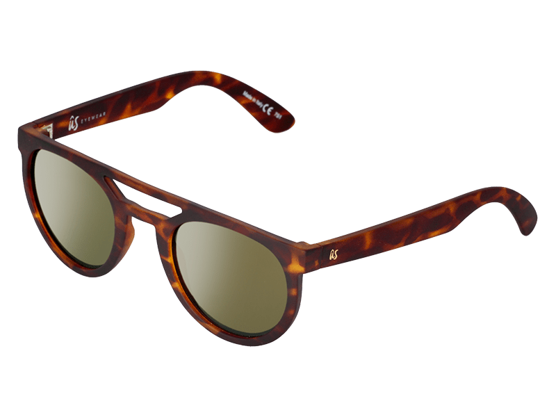 The Neos - Sunglasses in Matte Tortoise Shell Grey Gold Chrome Lenses #matte-tortoise-shell-grey-gold-chrome-lenses