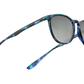 The Nobis - Sunglasses in Gloss Blue Tortoise Shell Grey Chrome 