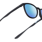 The Nobis - Sunglasses in Matte Black Grey Blue Chrome 