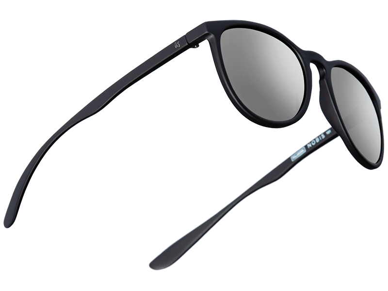 The Nobis - Sunglasses in Matte Black Vintage Grey Silver Chrome #matte-black-vintage-grey-silver-chrome