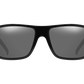 The Tatou - Sunglasses in Gloss Black Grey Silver Chrome 