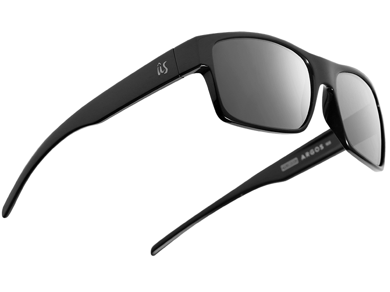 The Argos - Sunglasses in Gloss Black Grey Silver #gloss-black-grey-silver
