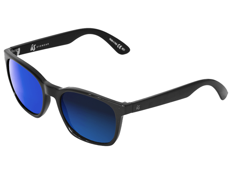 The Barys - Sunglasses in Gloss Black Grey Blue Chrome #gloss-black-grey-blue-chrome
