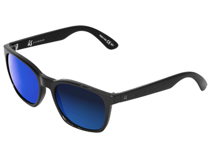 The Barys - Sunglasses in Gloss Black Grey Blue Chrome 