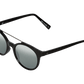 The Calix - Sunglasses in Gloss Black Grey Silver Chrome 