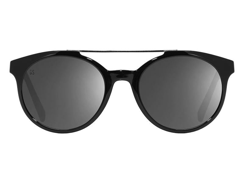 The Calix - Sunglasses in Gloss Black Grey Silver Chrome #gloss-black-grey-silver-chrome