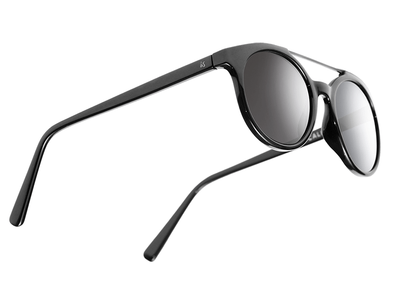 The Calix - Sunglasses in Gloss Black Grey Silver Chrome #gloss-black-grey-silver-chrome