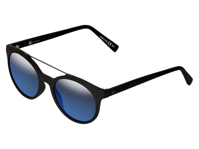 The Calix - Sunglasses in Matte Black Grey Blue Chrome #matte-black-grey-blue-chrome