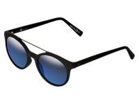 The Calix - Sunglasses in Gloss Black Grey Silver Chrome 