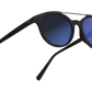 The Calix - Sunglasses in Matte Black Grey Blue Chrome 