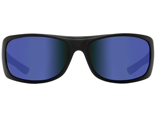 The Carbo - Sunglasses in Matte Black Metallic Blue #matte-black-metallic-blue