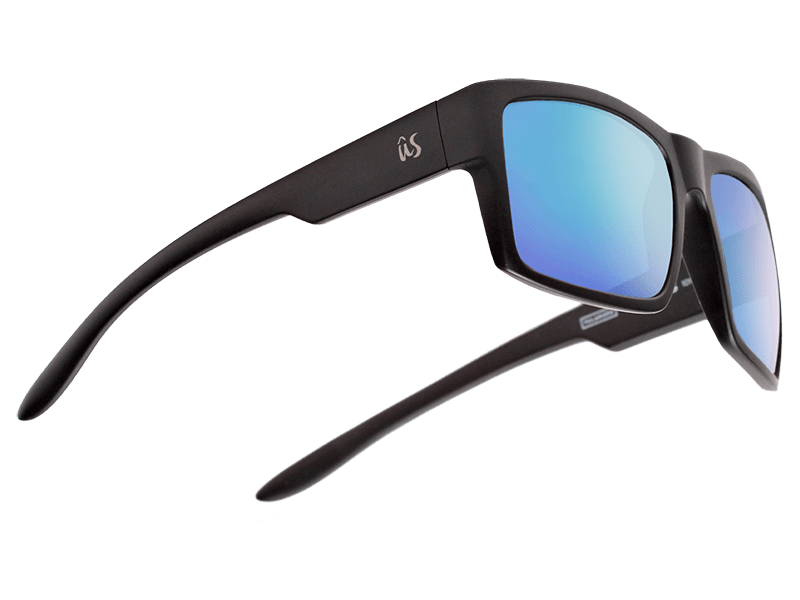 The Helios - Sunglasses in Matte Black Grey Blue #matte-black-grey-blue