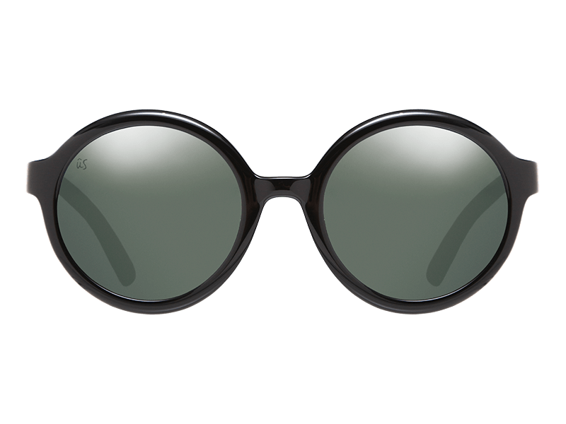 The Iris - Sunglasses in Gloss Black Vintage Grey Polarised #gloss-black-vintage-grey-polarised