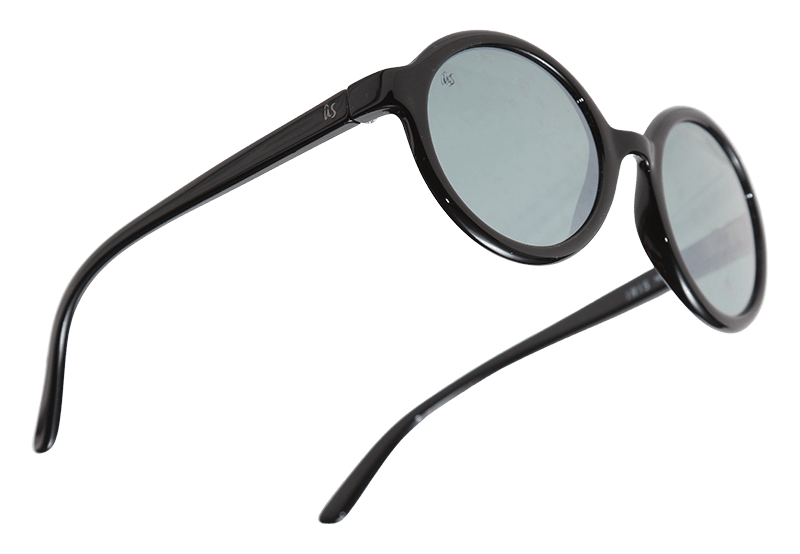 The Iris - Sunglasses in Gloss Black Vintage Grey Polarised #gloss-black-vintage-grey-polarised