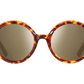 The Iris - Sunglasses in Gloss Tortoise Shell Grey Gold Chrome 