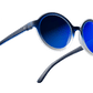The Iris - Sunglasses in Matte Blue Fade To Crystal Blue Chrome 