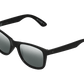 The Maty - Sunglasses in Gloss Black Grey Silver Chrome 