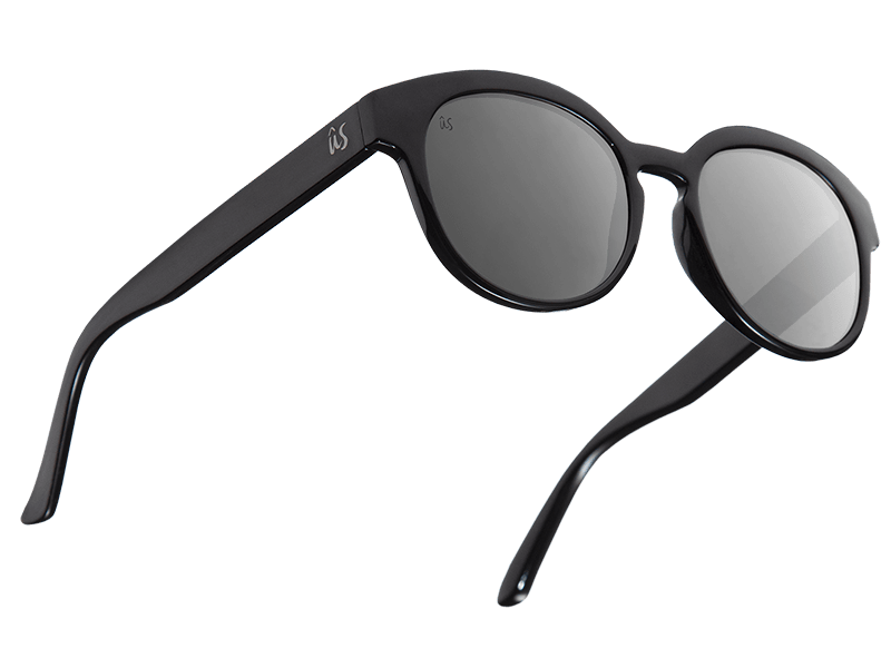 The Nathi - Sunglasses in Gloss Black Vintage Grey #gloss-black-vintage-grey