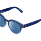 The Nathi - Sunglasses in Matte Blue Fade To Crystal Blue Chrome 