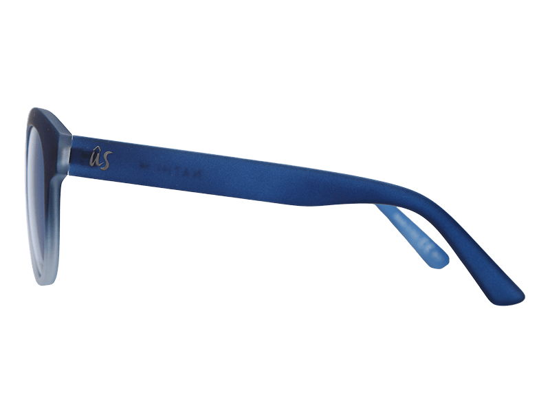 The Nathi - Sunglasses in Matte Blue Fade To Crystal Blue Chrome #matte-blue-fade-to-crystal-blue-chrome