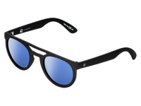 The Neos - Sunglasses in Matte Black Grey Blue Chrome Lenses 