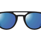 The Neos - Sunglasses in Matte Black Grey Blue Chrome Lenses 