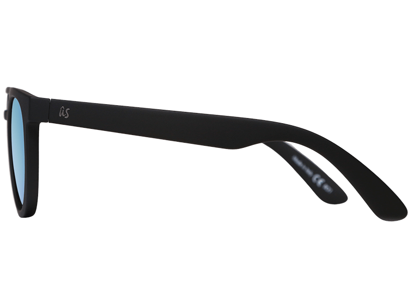 The Neos - Sunglasses in Matte Black Grey Blue Chrome Lenses #matte-black-grey-blue-chrome-lenses