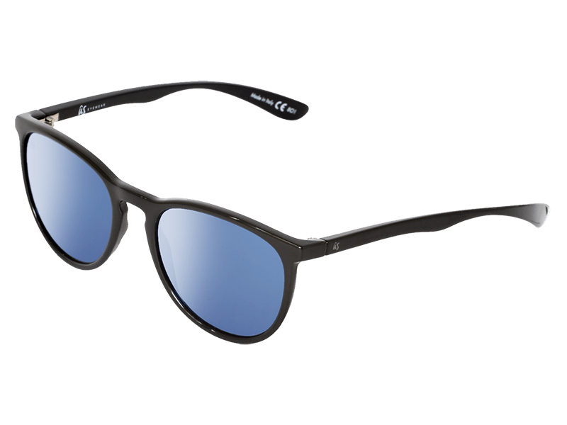 The Nobis - Sunglasses in Gloss Black Grey Blue Chrome #gloss-black-grey-blue-chrome