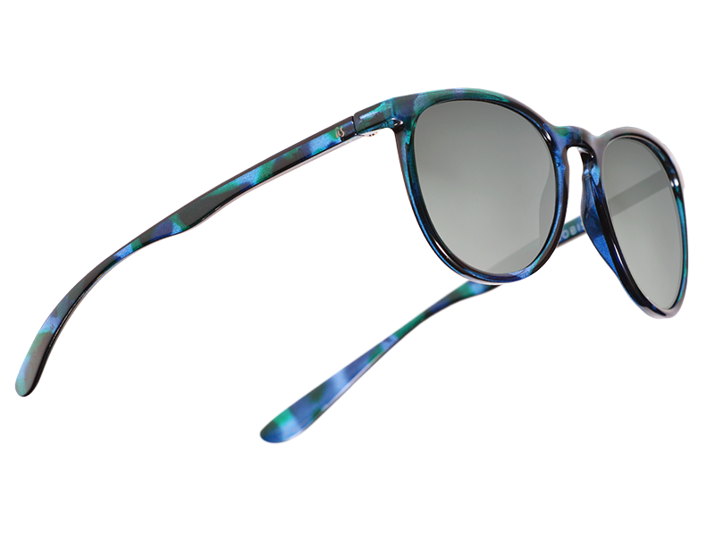 The Nobis - Sunglasses in Gloss Blue Tortoise Shell Grey Chrome #gloss-blue-tortoise-shell-grey-chrome