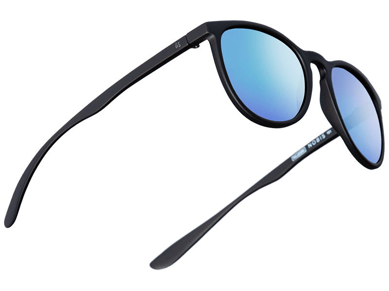 The Nobis - Sunglasses in Matte Black Grey Blue Chrome #matte-black-grey-blue-chrome