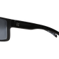 The Tatou - Sunglasses in Gloss Black Grey Silver Chrome 